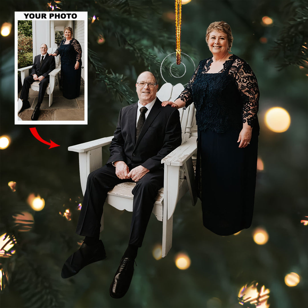 Forever & Always Moments - Personalized Photo Mica Ornament - Christmas Gift For Family Members, Wedding Couple, Wife, Husband