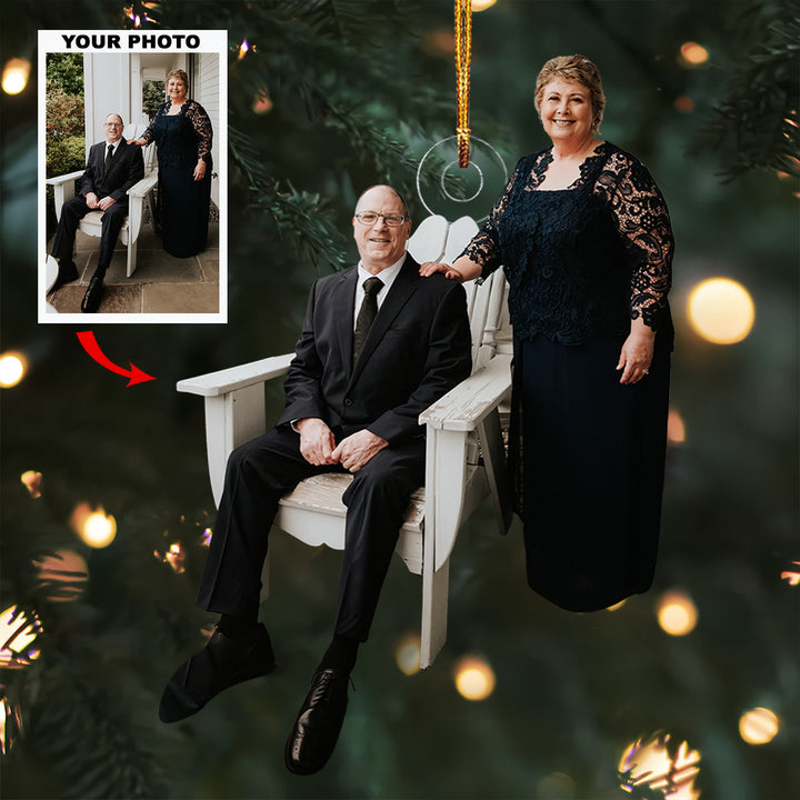 Forever & Always Moments - Personalized Photo Mica Ornament - Christmas Gift For Family Members, Wedding Couple, Wife, Husband