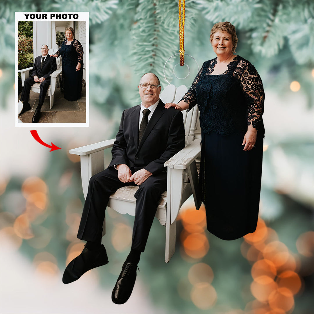 Forever & Always Moments - Personalized Photo Mica Ornament - Christmas Gift For Family Members, Wedding Couple, Wife, Husband
