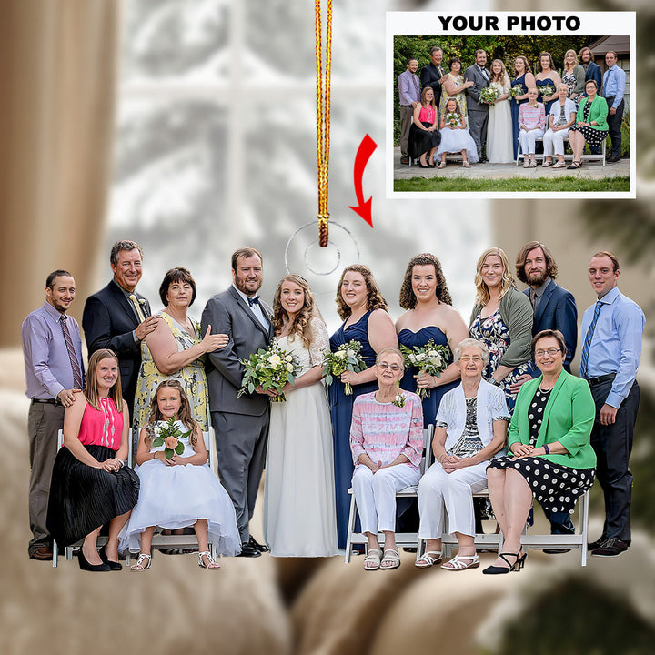 Our Wedding Moments - Personalized Photo Mica Ornament - Christmas Gift For Family Members, Wedding Couple, Wife, Husband