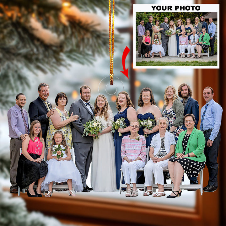 Our Wedding Moments - Personalized Photo Mica Ornament - Christmas Gift For Family Members, Wedding Couple, Wife, Husband