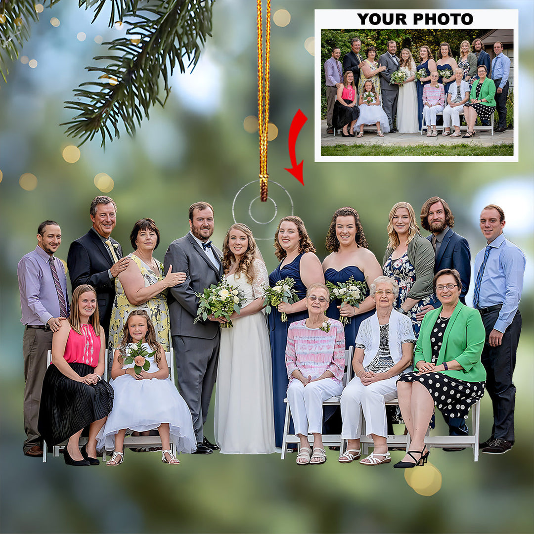 Our Wedding Moments - Personalized Photo Mica Ornament - Christmas Gift For Family Members, Wedding Couple, Wife, Husband