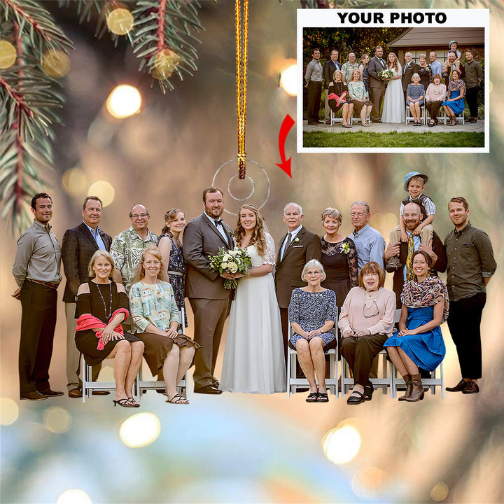 Radiance of Love - Personalized Photo Mica Ornament - Christmas Gift For Family Members, Wedding Couple, Wife, Husband