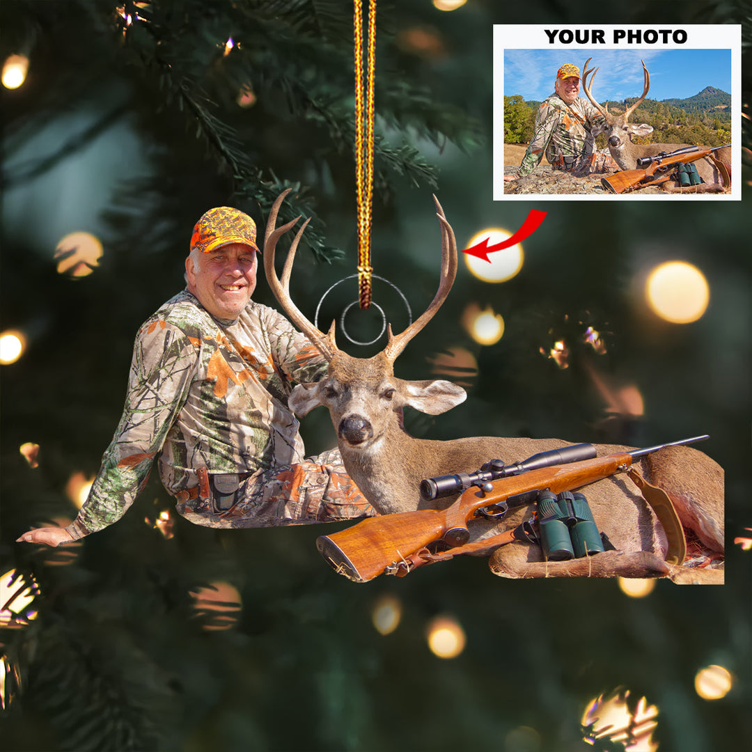 Hunting Is Life - Personalized Photo Mica Ornament - Gift For Hunting Lovers