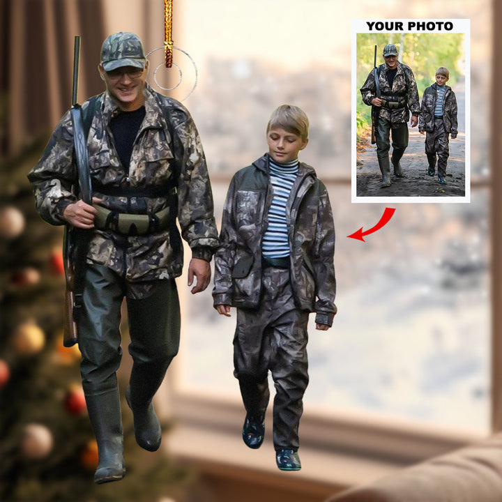 Hunting Partner - Personalized Photo Mica Ornament - Gift For Hunting Lovers