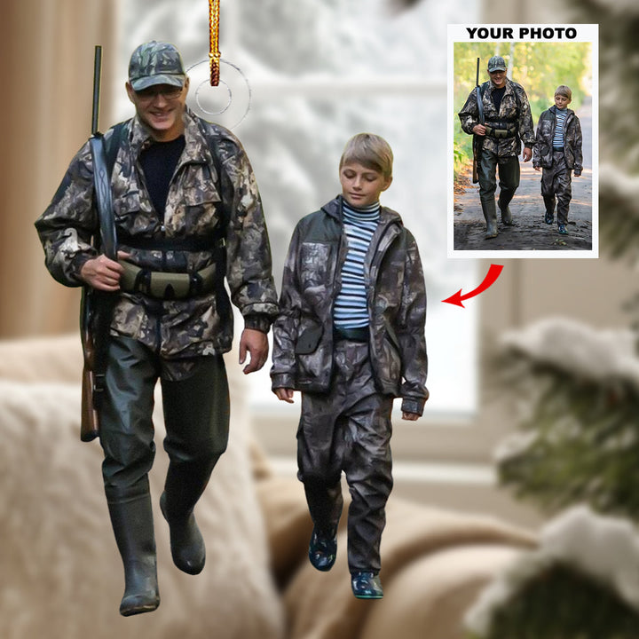 Hunting Partner - Personalized Photo Mica Ornament - Gift For Hunting Lovers