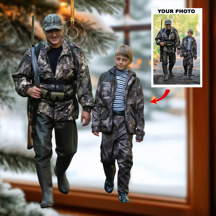 Hunting Partner - Personalized Photo Mica Ornament - Gift For Hunting Lovers