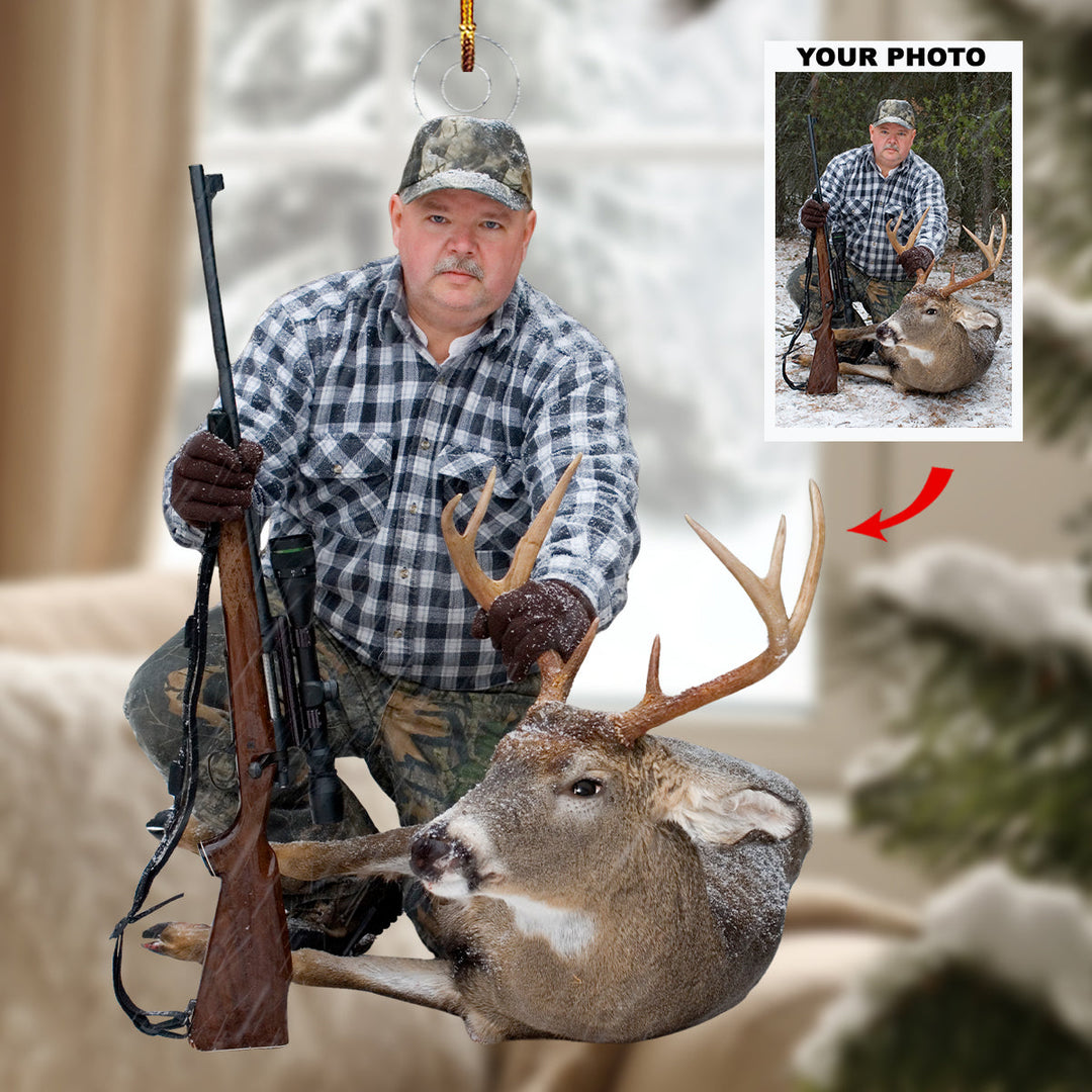 Winter Prize - Personalized Photo Mica Ornament - Gift For Hunting Lovers