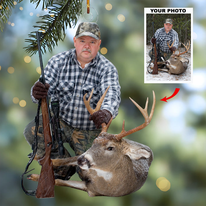Winter Prize - Personalized Photo Mica Ornament - Gift For Hunting Lovers