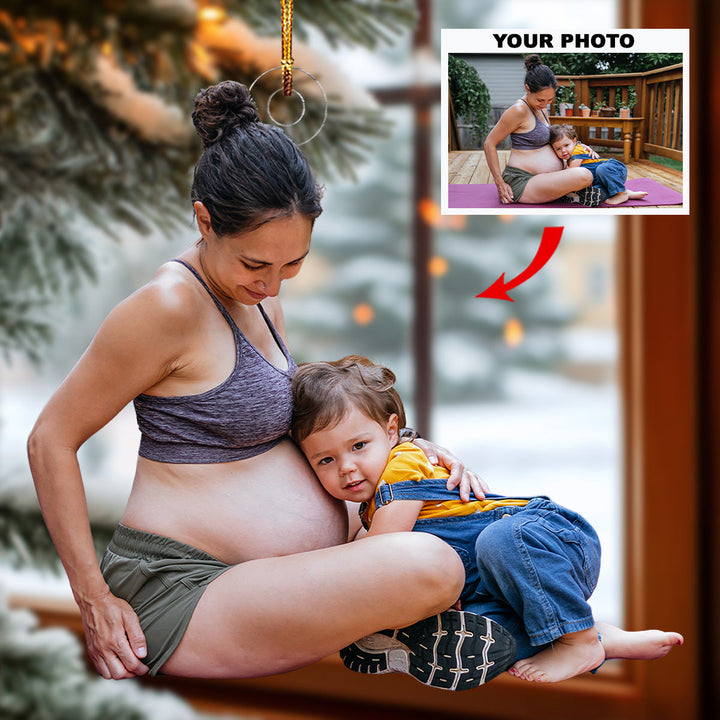 Divine Alignment - Personalized Photo Mica Ornament - Christmas Gift For Sport Lovers, Yoga Lovers