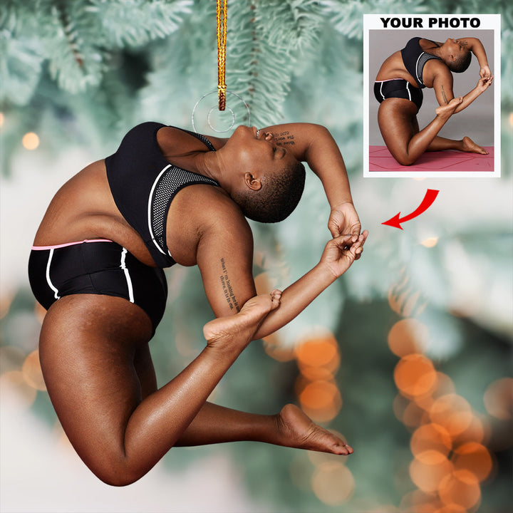 Inner Harmony Haven - Personalized Photo Mica Ornament - Christmas Gift For Sport Lovers, Yoga Lovers