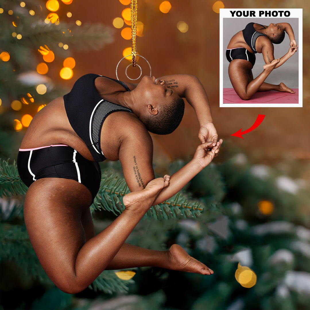 Inner Harmony Haven - Personalized Photo Mica Ornament - Christmas Gift For Sport Lovers, Yoga Lovers