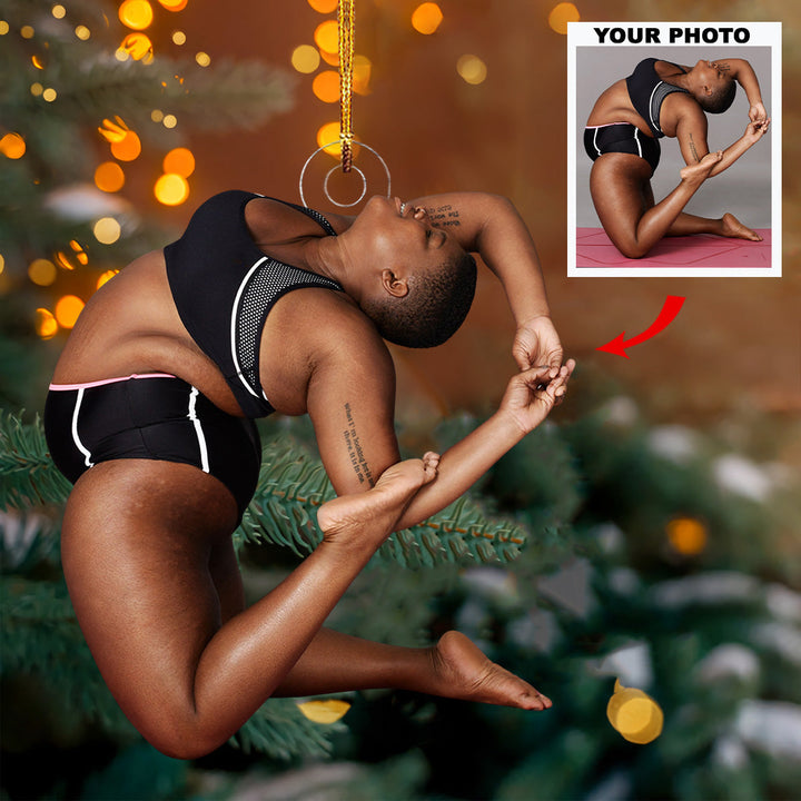 Inner Harmony Haven - Personalized Photo Mica Ornament - Christmas Gift For Sport Lovers, Yoga Lovers