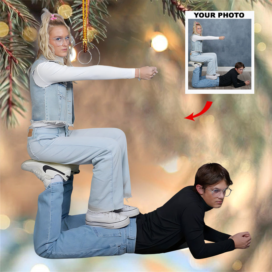 Bonded By Love - Personalized Photo Mica Ornament - Christmas Gift For Siblings, Family Members