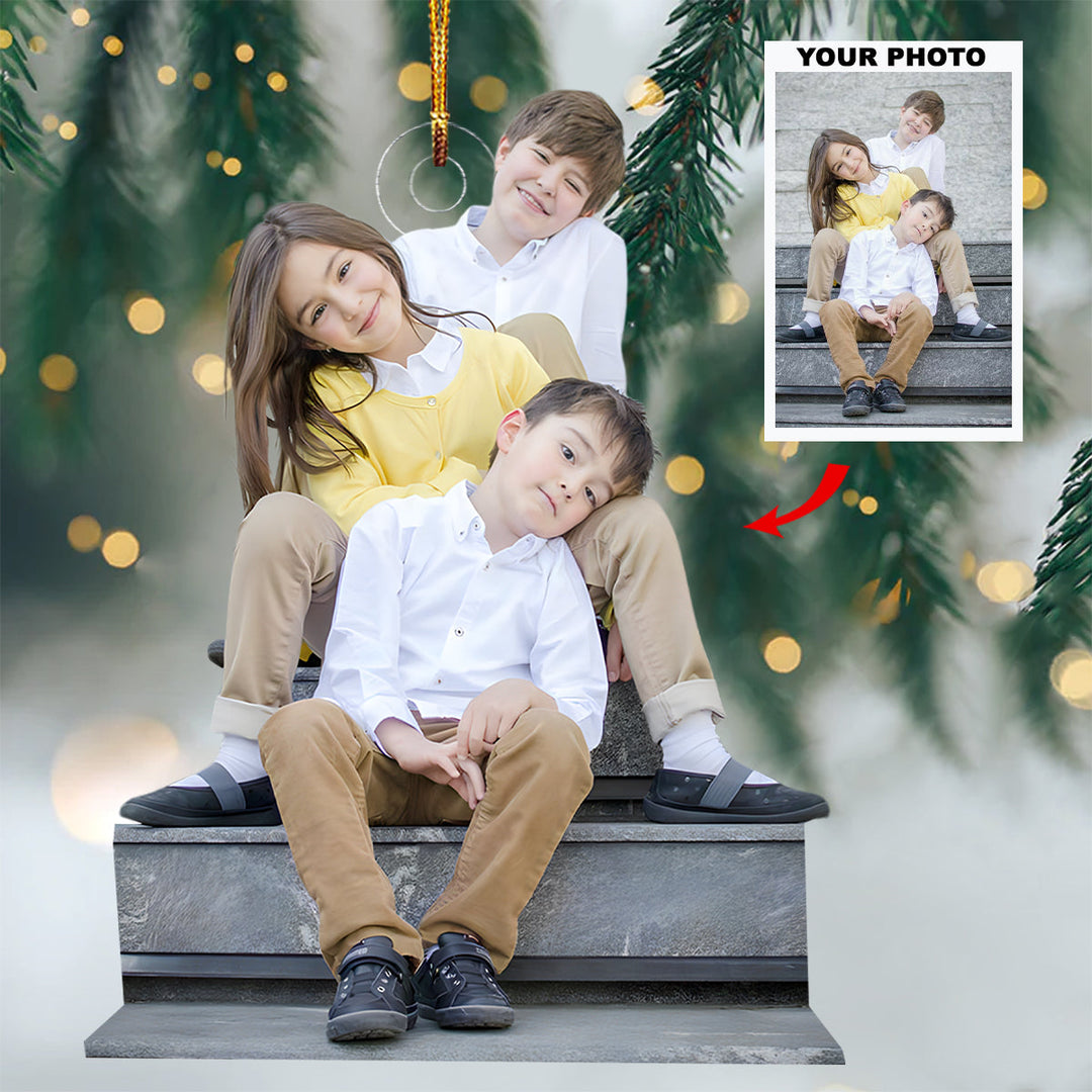 Partners In Crime - Personalized Photo Mica Ornament - Christmas Gift For Siblings, Family Members