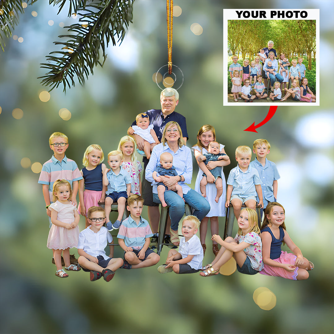 The Ones We Love - Personalized Photo Mica Ornament - Christmas Gift For Family Members