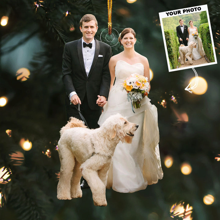 Garden Couple - Personalized Photo Mica Ornament - Gift For Couple, Family Members