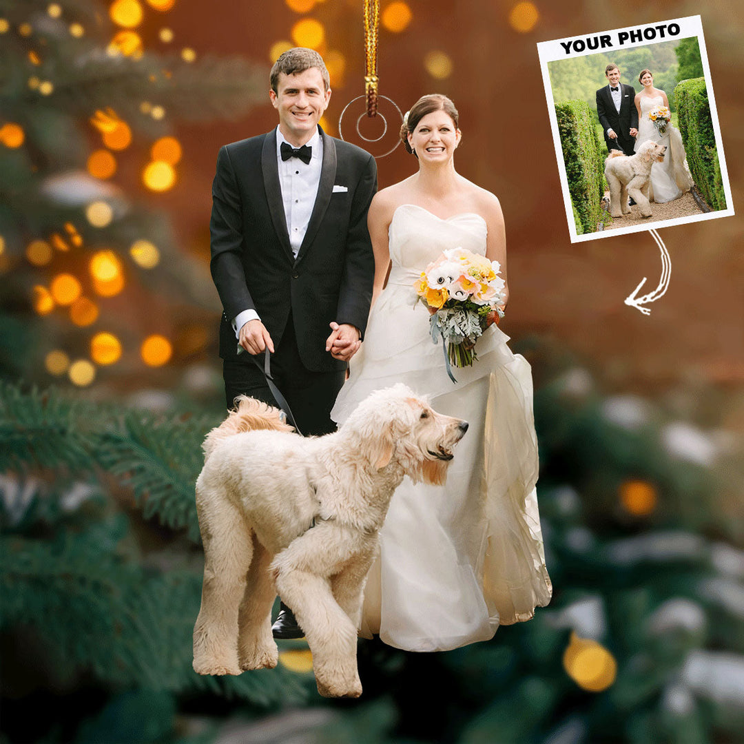 Garden Couple - Personalized Photo Mica Ornament - Gift For Couple, Family Members