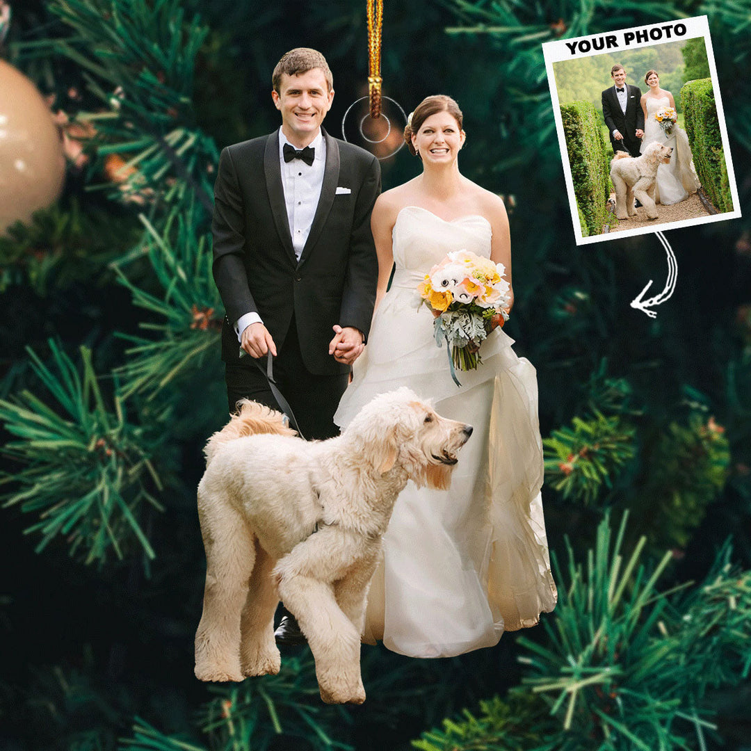 Garden Couple - Personalized Photo Mica Ornament - Gift For Couple, Family Members