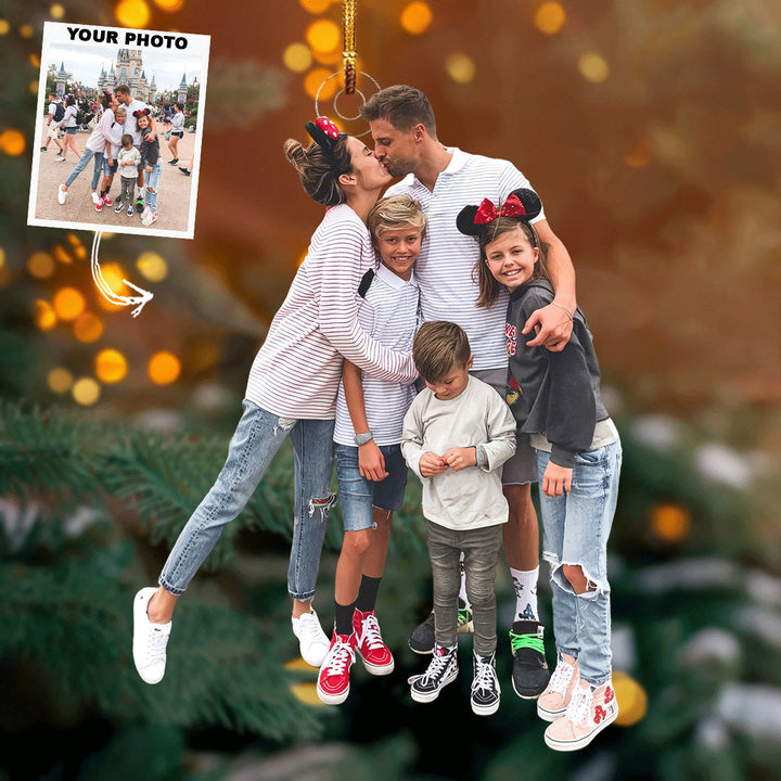 Galactic Family - Personalized Photo Mica Ornament - Gift For Family, Family Members