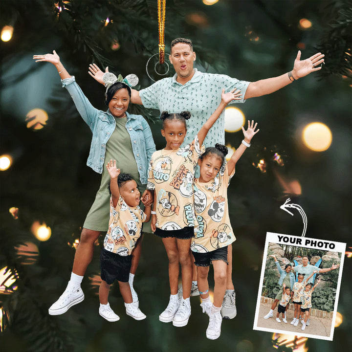 Magic Moments - Personalized Photo Mica Ornament - Gift For Family, Family Members