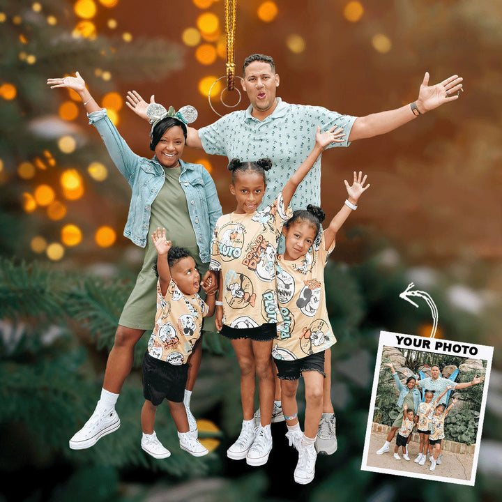 Magic Moments - Personalized Photo Mica Ornament - Gift For Family, Family Members