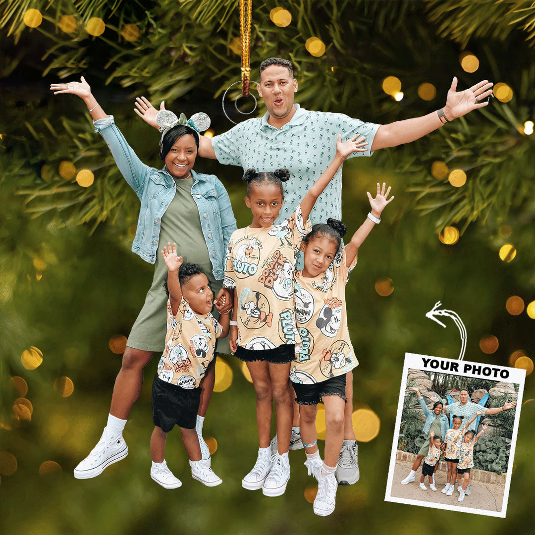Magic Moments - Personalized Photo Mica Ornament - Gift For Family, Family Members