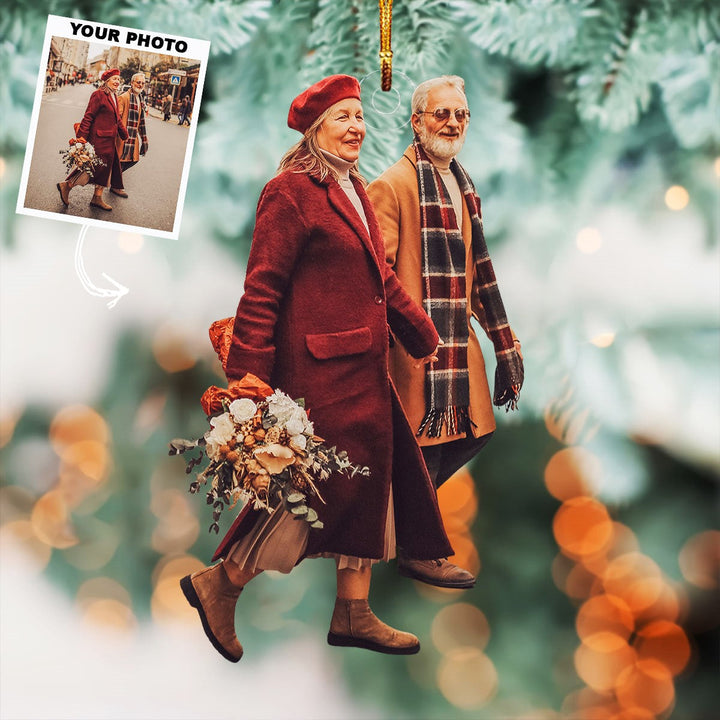 Eternal Love - Personalized Photo Mica Ornament - Gift For Couple, Family Members