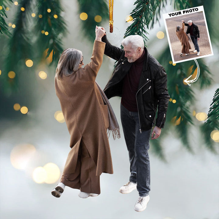 Timeless Bond - Personalized Photo Mica Ornament - Gift For Couple, Family Members