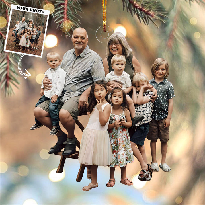 Beloved Moments - Personalized Photo Mica Ornament - Gift For Family, Family Members