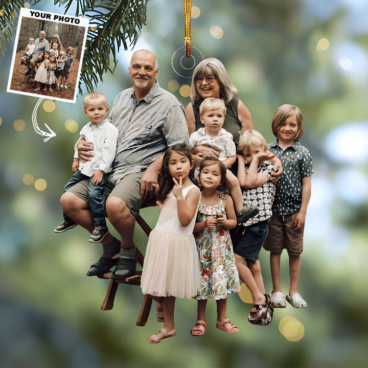 Beloved Moments - Personalized Photo Mica Ornament - Gift For Family, Family Members