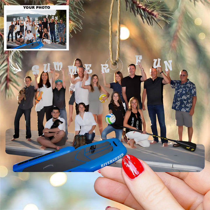 Where Life Begins And Love Never Ends - Personalized Photo Mica Ornament - Gift For Family, Family Members