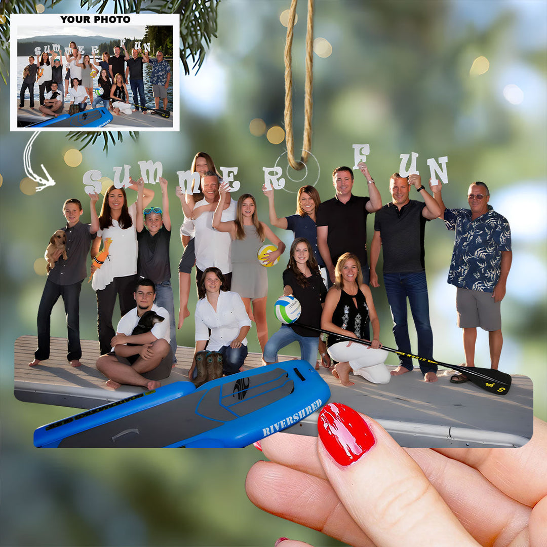 Where Life Begins And Love Never Ends - Personalized Photo Mica Ornament - Gift For Family, Family Members