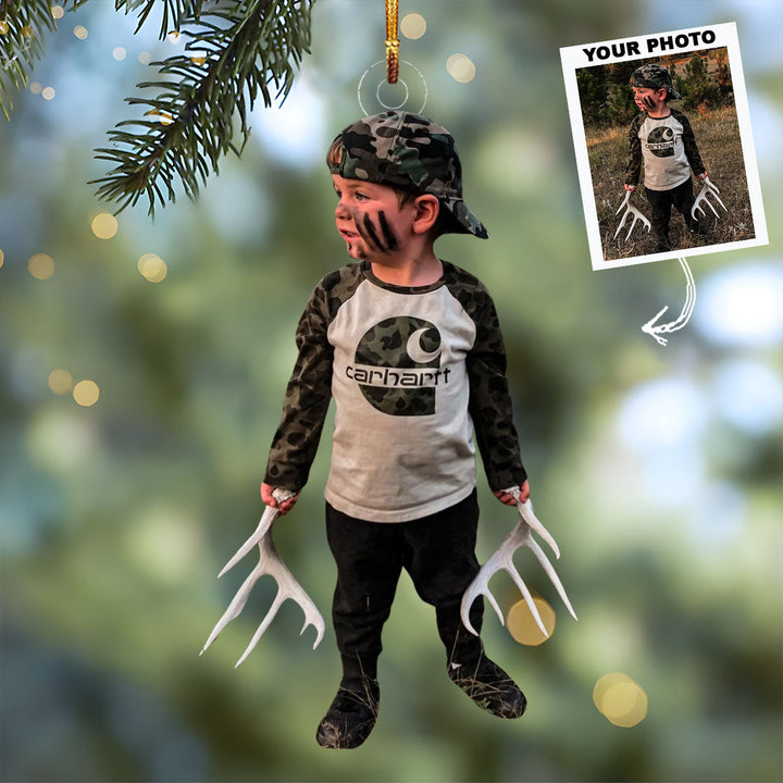 Adventure Scout - Personalized Photo Mica Ornament - Gift For Hunting Lovers