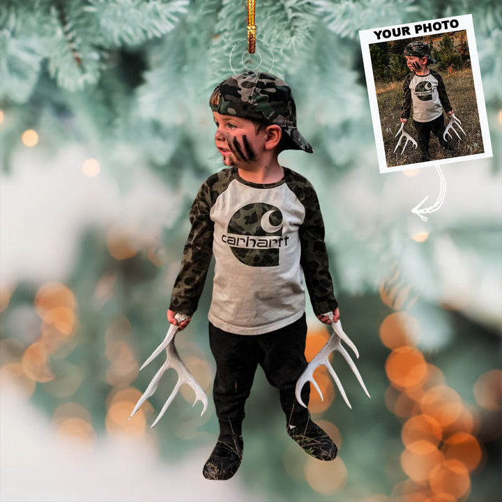Adventure Scout - Personalized Photo Mica Ornament - Gift For Hunting Lovers
