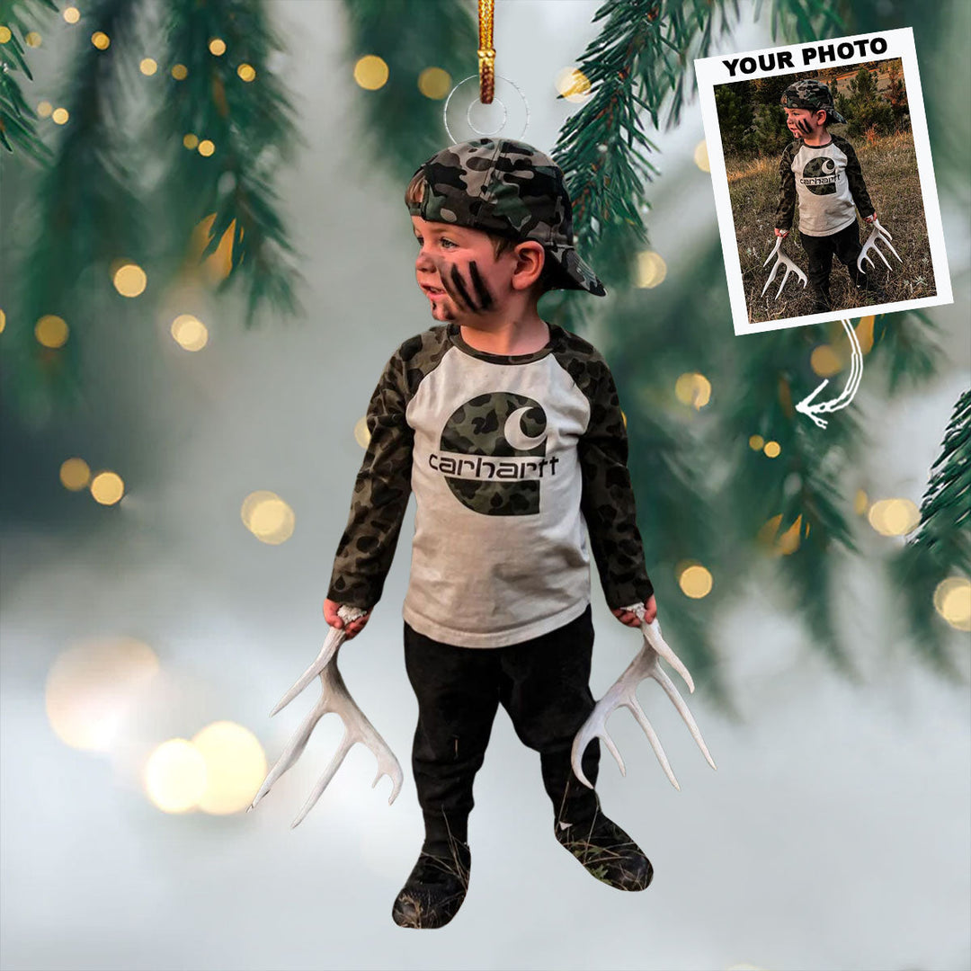 Adventure Scout - Personalized Photo Mica Ornament - Gift For Hunting Lovers