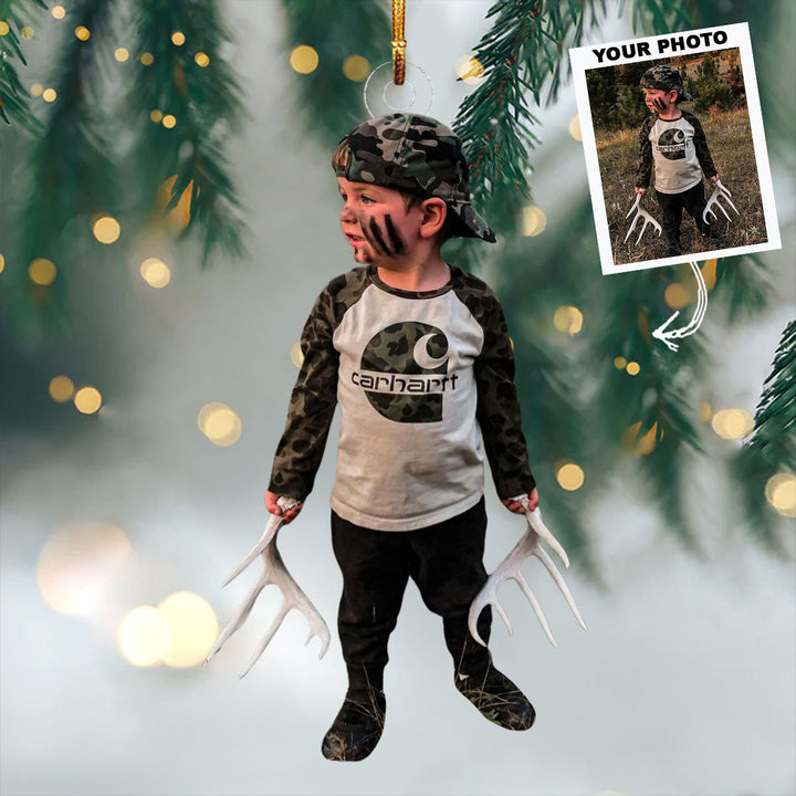 Adventure Scout - Personalized Photo Mica Ornament - Gift For Hunting Lovers