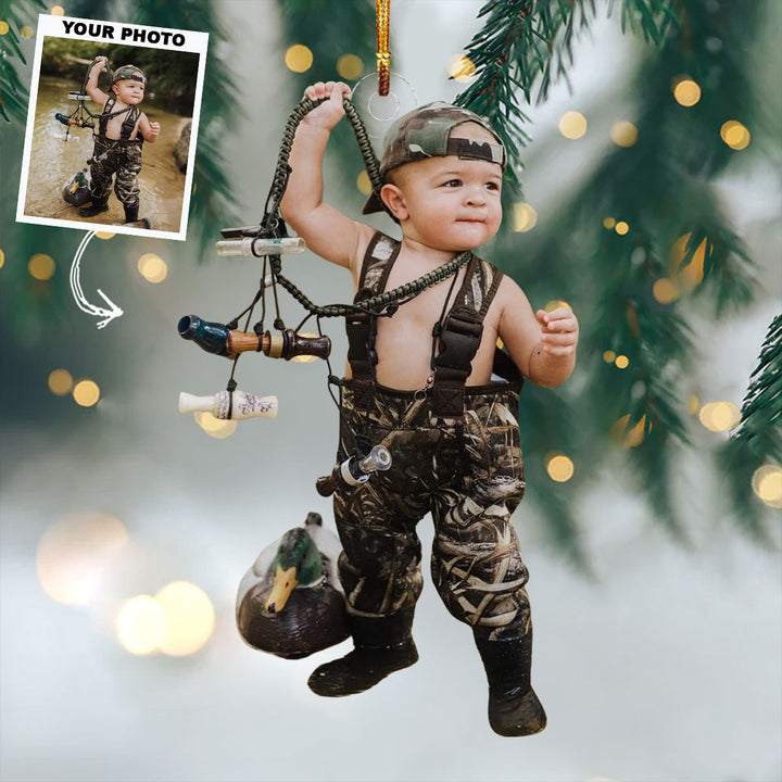 Hunting Buddy - Personalized Photo Mica Ornament - Gift For Hunting Lovers