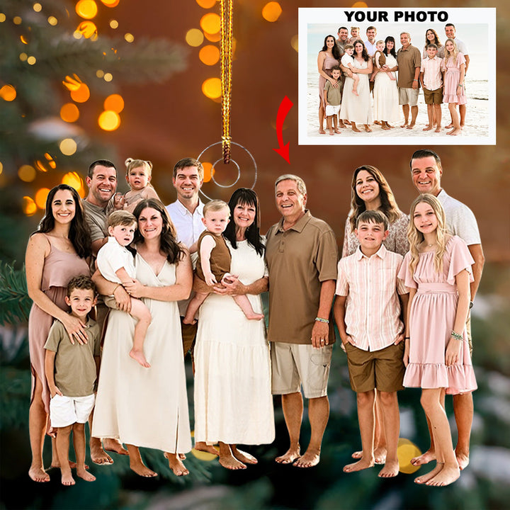 Together Always - Personalized Photo Mica Ornament - Christmas Gift For Family, Family Members