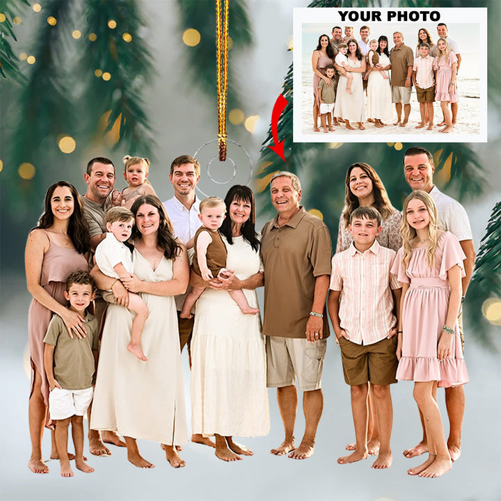 Together Always - Personalized Photo Mica Ornament - Christmas Gift For Family, Family Members