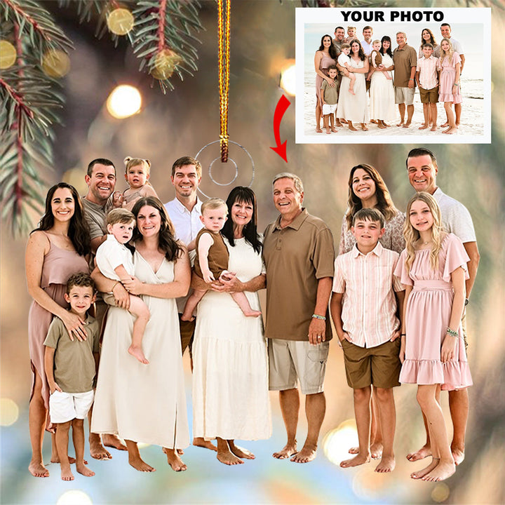 Together Always - Personalized Photo Mica Ornament - Christmas Gift For Family, Family Members
