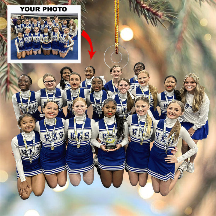 All-Star Aces - Personalized Photo Mica Ornament - Christmas Gift For Sport Lovers, Cheerleader Lovers, Cheerleader Members