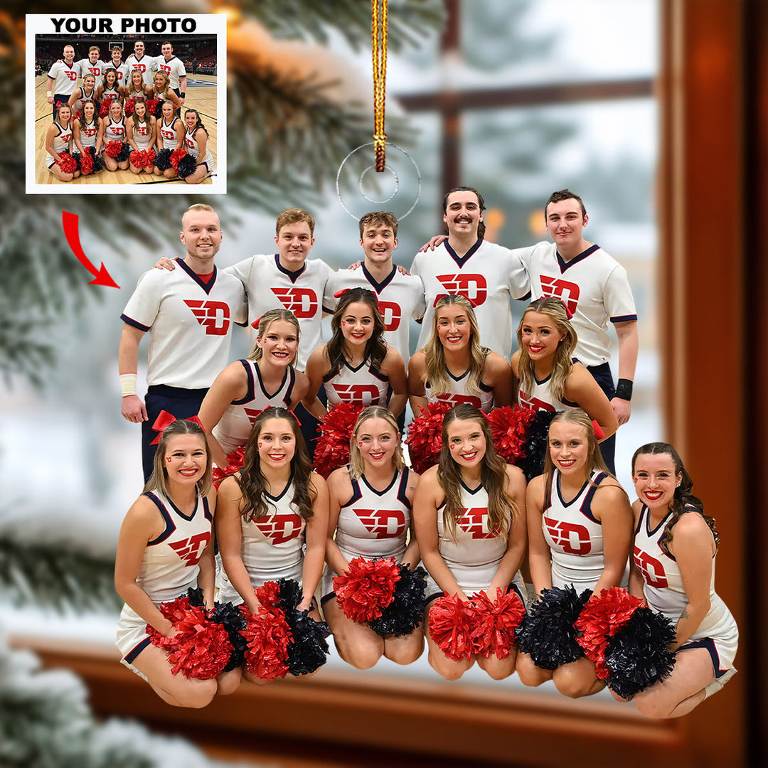 Victory Vibes - Personalized Photo Mica Ornament - Christmas Gift For Sport Lovers, Cheerleader Lovers, Cheerleader Members