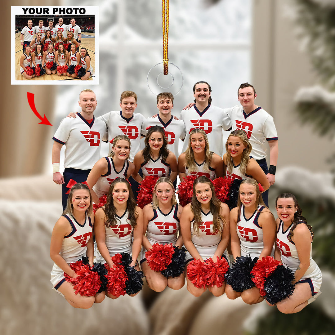 Victory Vibes - Personalized Photo Mica Ornament - Christmas Gift For Sport Lovers, Cheerleader Lovers, Cheerleader Members