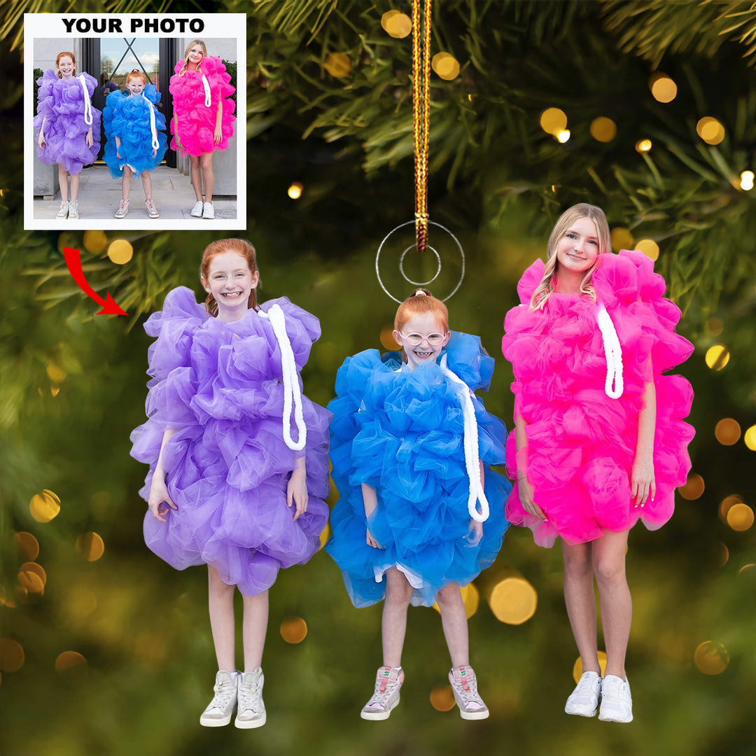 Home Sweet Family - Personalized Photo Mica Ornament - Christmas Gift For Family, Family Members