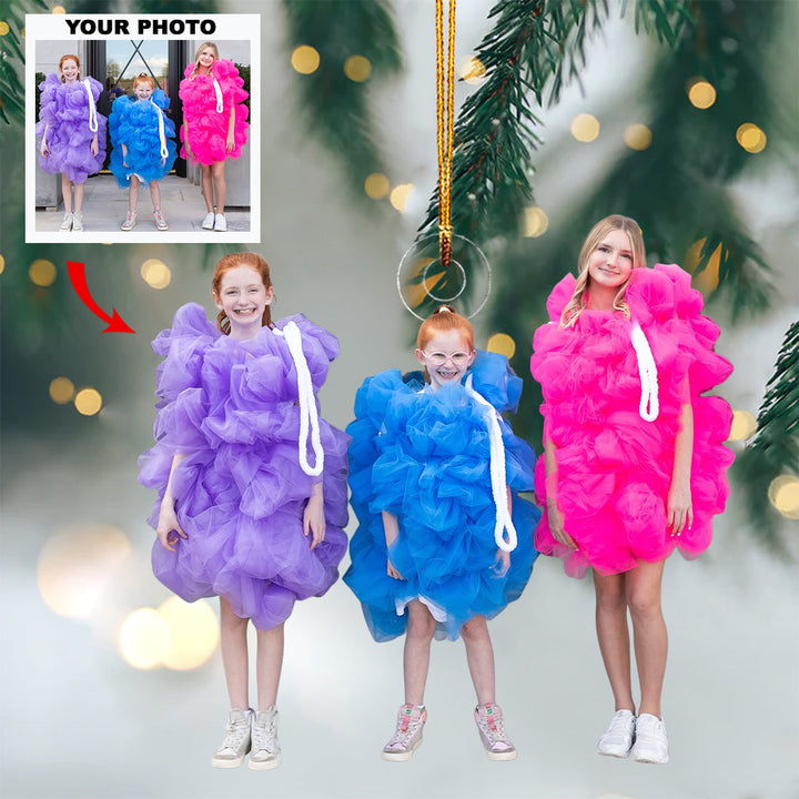 Home Sweet Family - Personalized Photo Mica Ornament - Christmas Gift For Family, Family Members