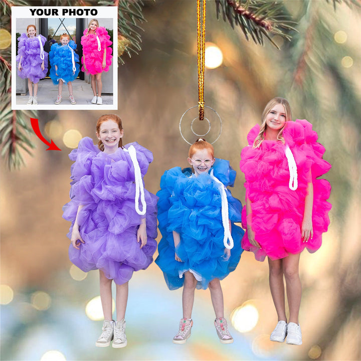 Home Sweet Family - Personalized Photo Mica Ornament - Christmas Gift For Family, Family Members