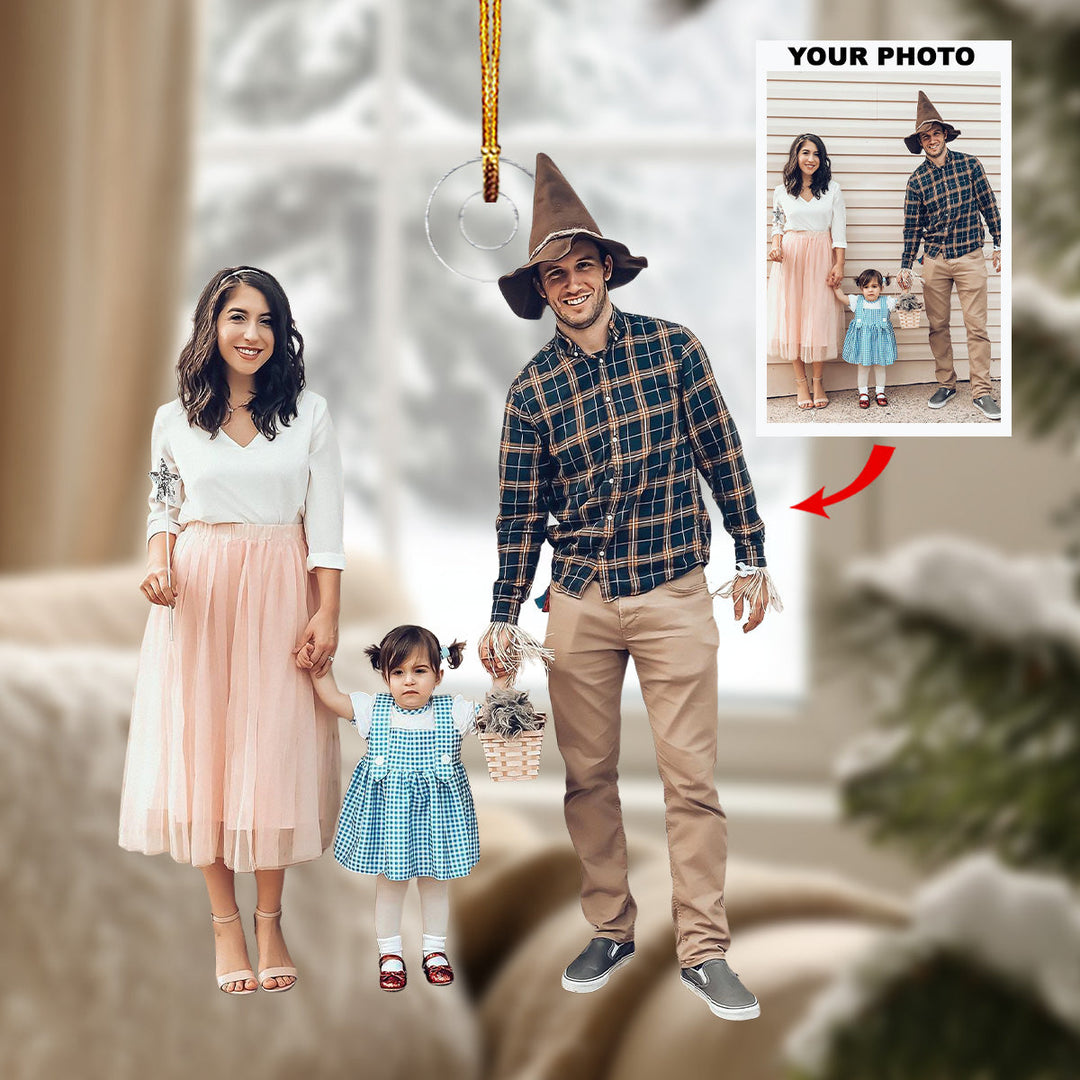 Warmth & Wonder - Personalized Photo Mica Ornament - Christmas Gift For Family, Family Members