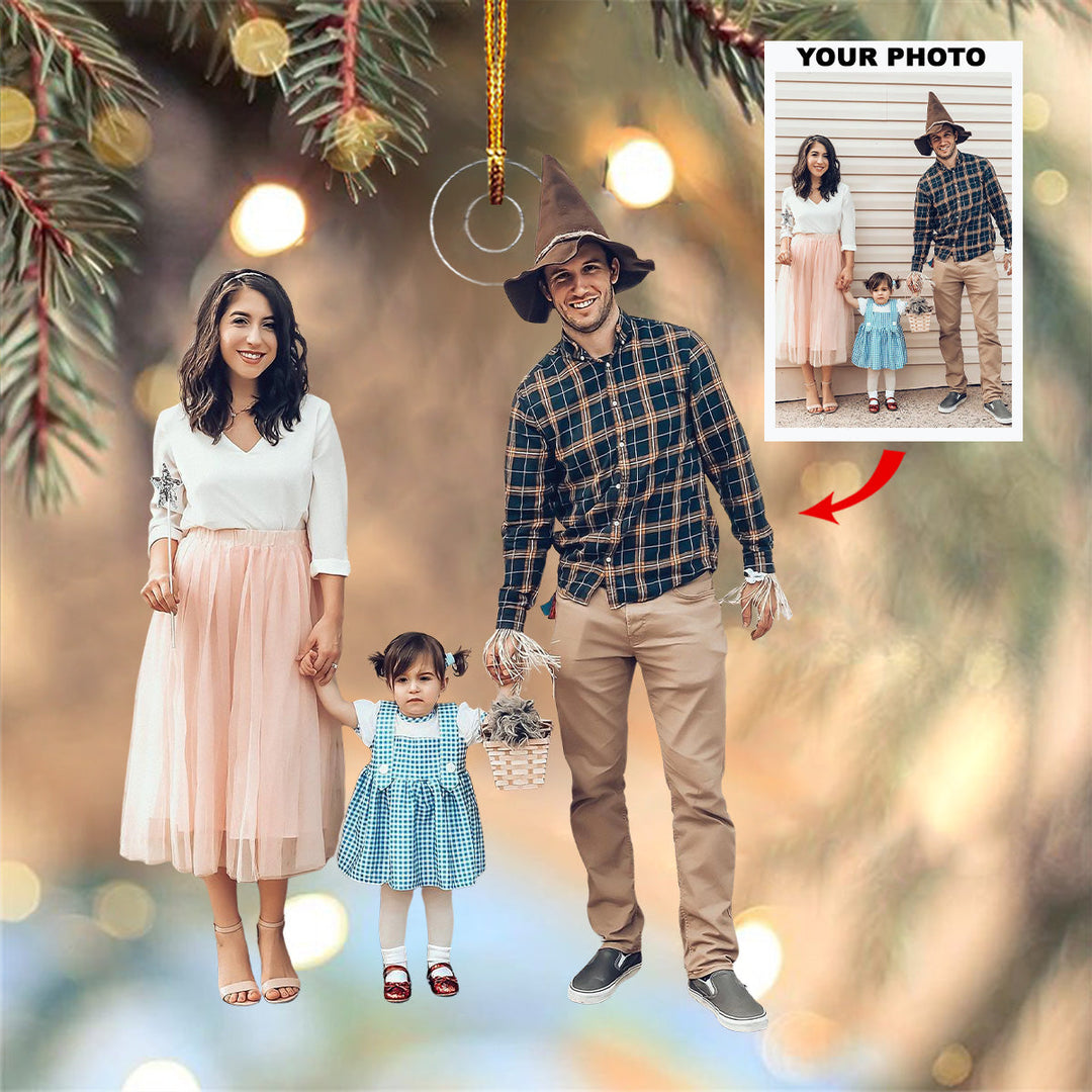 Warmth & Wonder - Personalized Photo Mica Ornament - Christmas Gift For Family, Family Members