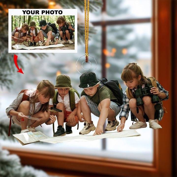 Adventure Seeker - Personalized Photo Mica Ornament - Christmas Gift For Family, Family Members
